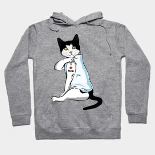 Cat Tattoo I Love Mom Hoodie